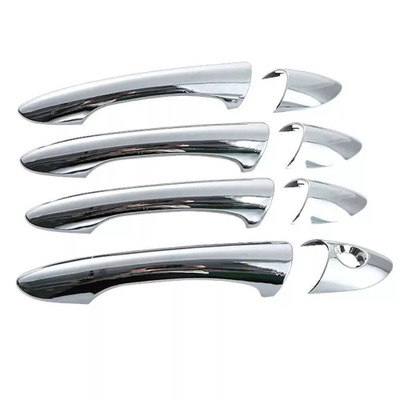 Chrome ABS Door Handle Cover 8Pc 4-door Sedan For Hyundai Sonata 11-14 Replacement