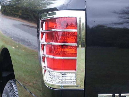 Chrome ABS Tail Light Bezels 2Pc 4-door Pickup Truck For Nissan Titan 04-15 Replacement