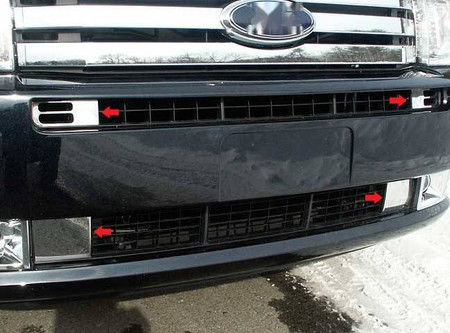 Stainless Steel Front Vent Accent 4Pc 4-door SUV For Ford Flex 09-12 Replacement