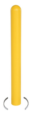 Low Density Polyethylene Bollard Post Cover 48 In. x 4.5 In. Yellow Replacement