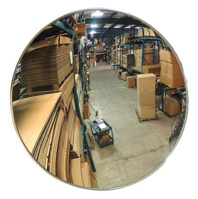 Acrylic Convex Indoor Mirror 26 In. Diameter 30 plus Ft. Viewing Distance Silver Replacement