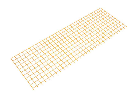 Steel Bolt On Wire Mesh 96 In. Length For Square Safety Handrail Yellow Replacement