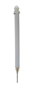 Plastic Barricade Ground Stake 4 Pack 2.5 In. x 2.5 In. x 45 In. White Replacement