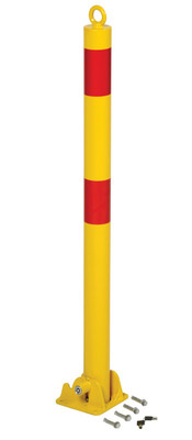 Steel Fold Down Bollard 5.125 In. x 5.5 In. x 35.5 In. Yellow Replacement