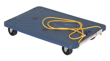 Polyethylene Dolly with Pull Rope 23.5 In. x 15.625 In. x 4.4375 In. 220 Lb. Capacity Blue Replacement