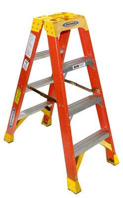 FIBERGLASS TWIN FRONT LADDER 4 STEP Replacement