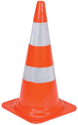 100 PVC Heavy Duty Traffic Cone with 2 Reflectors 27.5 In. Height Orange Replacement