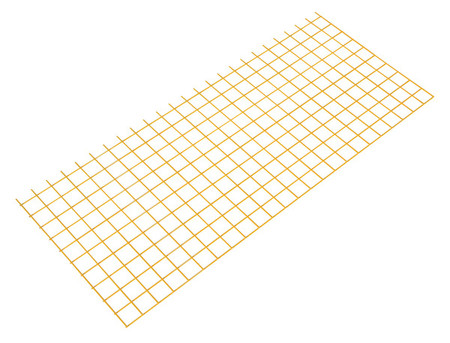 Steel Bolt On Wire Mesh 48 In. Length For Square Safety Handrail Yellow Replacement