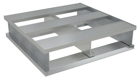 Aluminum Heavy Duty Half Pallet 24.125 In. x 24 In. x 6 In. 4000 Lb. Capacity Silver Replacement