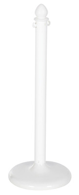 Plastic Barricade Floor Mounts 4 Pack 14 In. x 14 In. x 38.5 In. White Replacement