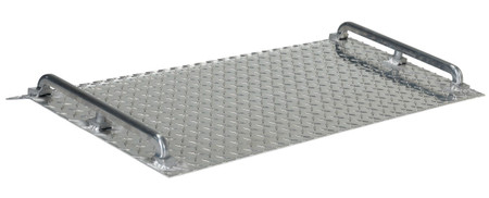 Aluminum Tread Plate Mini Dock Board 18 In. x 36 In. x 4.6875 In. 700 Lb. Capacity Silver Replacement