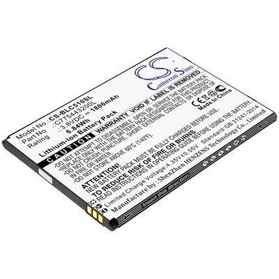3.8V 1800MAH 6.84WH BLACK 77.10 X 53.95 X 4.82MM Replacement