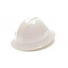 Full Brim Style Hard Hats Case of 12 Ratchet - White - 6 Pt Replacement