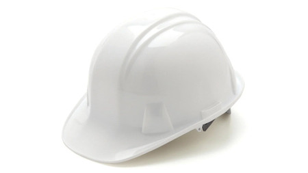 Cap Style Hard Hats Case of 16 Snap Lock - White - 4 Pt Replacement