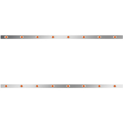 W900B YEAR 2016 86IN STAINLESS STEEL SLEEPER PANELS W/ 16 P3 AMBER/AMBER LEDS