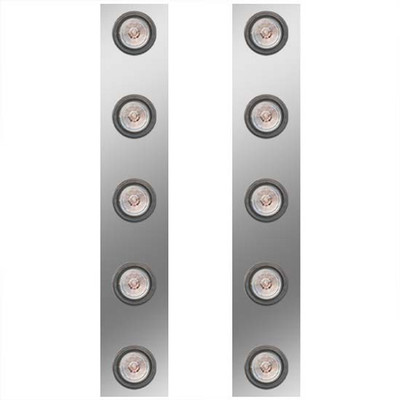 T800 SF YEAR 2023 15 IN SS FRONT AIR CLEANER PANELS W10 2 IN AMBERCLEAR LEDS