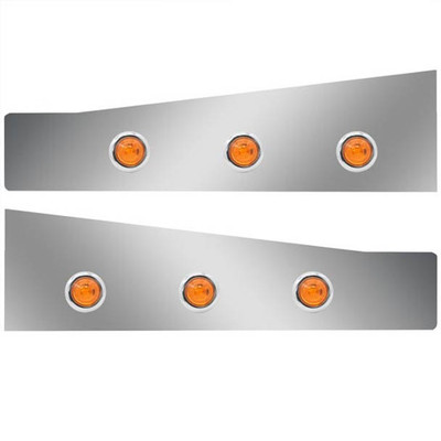 T660 YEAR 2010 1.5 IN STAINLESS STEEL SLEEPER EXTENSION PANELS W6 - .75 IN AMBERAMBER LEDS