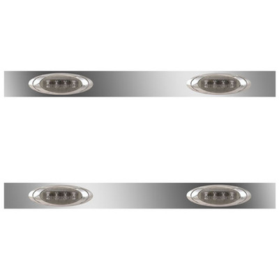 T680 GEN I YEAR 2013 40 IN SS SLEEPER PANEL WITH 4 P1 AMBERSMOKED LEDS WITHO EXTENSIONS