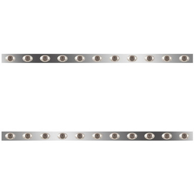 T680 GEN I YEAR 2018 76 IN SS SLEEPER PANEL WITH 22 P3 AMBERSMOKED LEDS WITH EXTENSIONS
