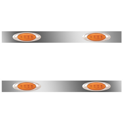 T800 CURVED GLASS YEAR 1995 38 IN SS SLEEPER PANELS WITH P1 AMBERAMBER LEDS