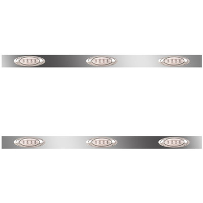 T660 YEAR 2017 SS SLEEPER PANELS WITH 6 P1 AMBERCLEAR LEDS WITH 62 IN SLEEPER