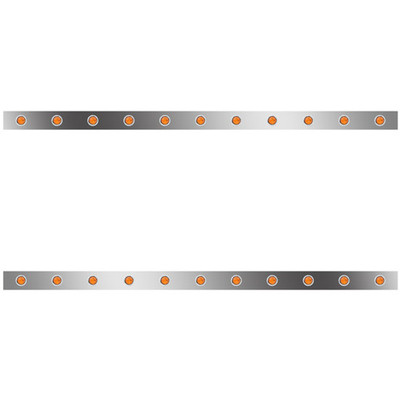 T660 YEAR 2017 72 IN SS SLEEPER PANELS W 22 .75 IN AMBERAMBER LEDS W RME