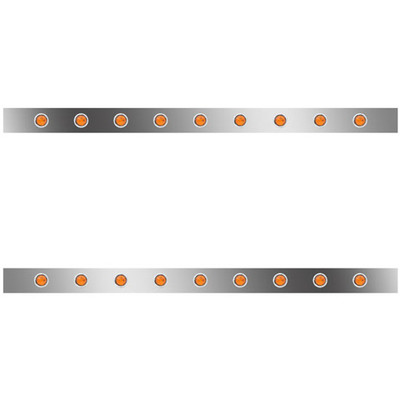 T660 YEAR 2017 62 IN SS SLEEPER PANELS WITH 18 .75 IN AMBERAMBER LEDS