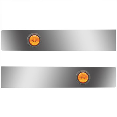 T660 YEAR 2013 SS SLEEPER EXTENSION PANEL W 2 ROUND 2 IN AMBERAMBER LEDS