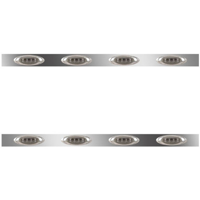 T660 YEAR 2014 62 IN SS SLEEPER PANELS WITH 8 P1 AMBERSMOKED LEDS