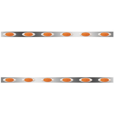 T660 YEAR 2016 72 IN SS SLEEPER PANELS WITH 12 P1 AMBERAMBER LEDS