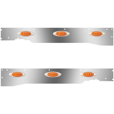 T660 YEAR 2015 SS CAB PANELS WITH 6 P1 AMBERAMBER LEDS WITH REAR MOUNT EXHAUST