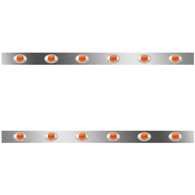 T660 YEAR 2010 62 IN SS SLEEPER PANELS WITH 12 P3 AMBERAMBER LEDS