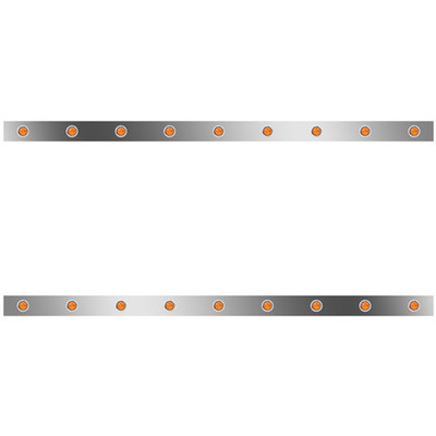 T660 YEAR 2015 72 IN SS SLEEPER PANELS W 18 ROUND .75 IN AMBERAMBER LEDS
