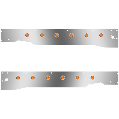 T660 YEAR 2016 CAB PANELS WITH DUAL STEP LIGHT HOLES 12 .75 IN AMBERAMBER LEDS WITH RME