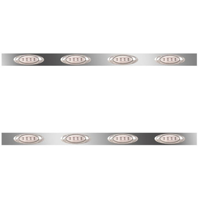 T660 YEAR 2010 62 IN SS SLEEPER PANELS WITH 8 P1 AMBERCLEAR LEDS