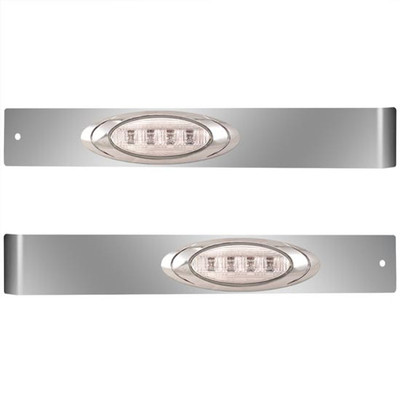 T660 YEAR 2015 2.375 IN SS STRAIGHT SLEEPER EXTENSION PANEL W 2 P1 AMBERCLEAR LEDS