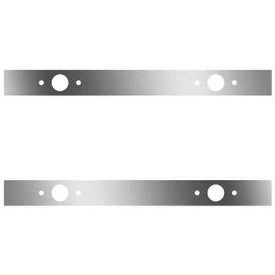 T660 YEAR 2013 38 IN SS SLEEPER PANELS WITH 4 P1 LIGHT HOLES MOUNTING HOLES MEASURE 5 7/8 INCHES