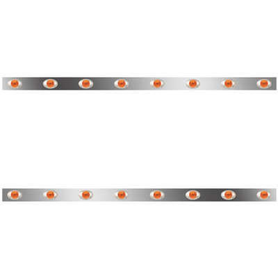 T660 YEAR 2012 72 IN SS SLEEPER PANELS WITH 16 P3 AMBERAMBER LEDS WITH RME