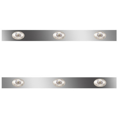 T660 YEAR 2010 38 IN SS SLEEPER PANELS WITH 6 P3 AMBERCLEAR LEDS WITH RME