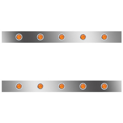 T660 YEAR 2012 38 IN SS SLEEPER PANELS WITH 10 .75 IN AMBERAMBER LEDS