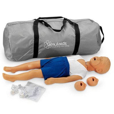 Kyle Pediatric CPR Training Manikin with Carry Case Child 3 years Light Skin Replacement