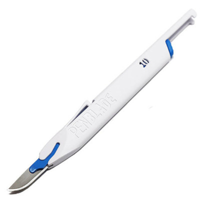 PenBlade Retractable Safety Scalpel Size 10 Blue Case of 100 Replacement
