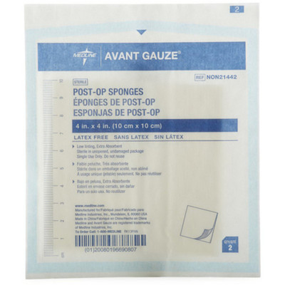Post-op Sponge 4in x 4in Case of 25 Replacement
