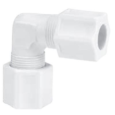 38 Tube Nylon 90 Degree Union Elbow Tube O.D. 0.375 M 0.94 D 0.34 Across Flats F 0.5625 Replacement