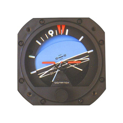 3-18 Attitude Vac Gyro 54 Lit Tlt 8 Display Colors Blue Brown Inclinometer No Replacement