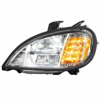 Driver Side Blackout LED Headlight 12 Amber LED Turn 2 LED Parking Freightliner Columbia 112 120 Replacement