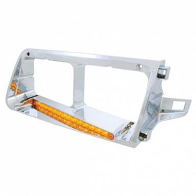 FLD-120 YEAR 1992 14 LED RECTANGULAR DUAL HEADLIGHT BEZEL DRIVER SIDE - AMBER LED AMBER LENS