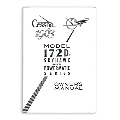 172D Skyhawk 1963 Owners Manual Replacement