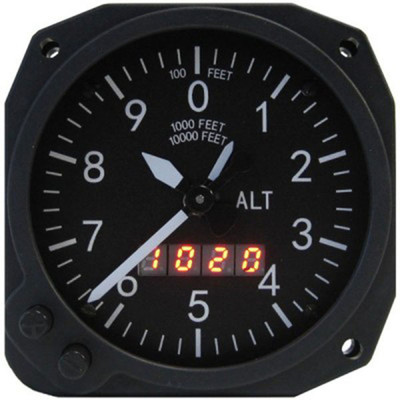 3.125 Altimeter 0-10K Medium 2 Pointer Baro Mmhg Inhg Mb Replacement