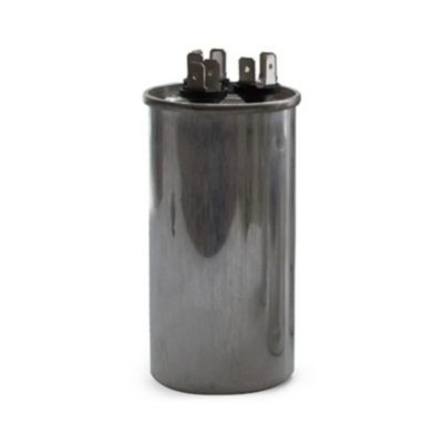 50 plus 7.5 MFD Dual Run Capacitor 440 VAC Round Replacement